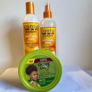 Cantu and ORS Pudding Bundle‎ For Natural Hair